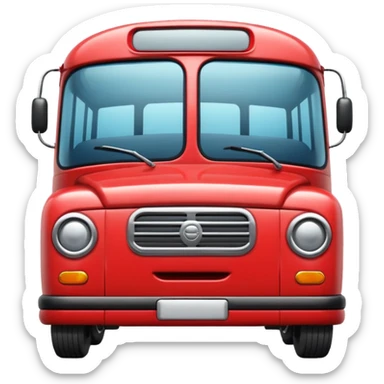 UK emojino lile red buss or symbols sticker