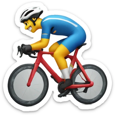A cycling smiley sticker
