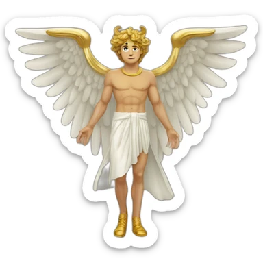 Hermes (the mythologic god) with wings shoes sticker