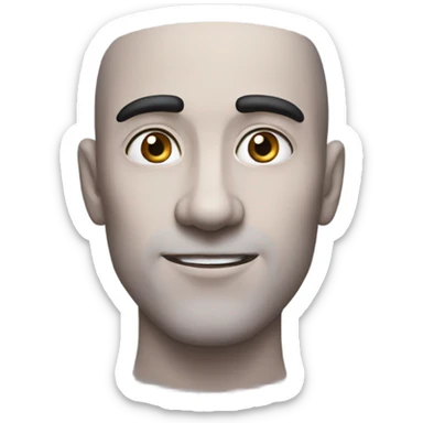 Guy making eyebrows jump sticker