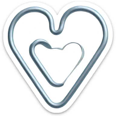 paper clip heart  sticker
