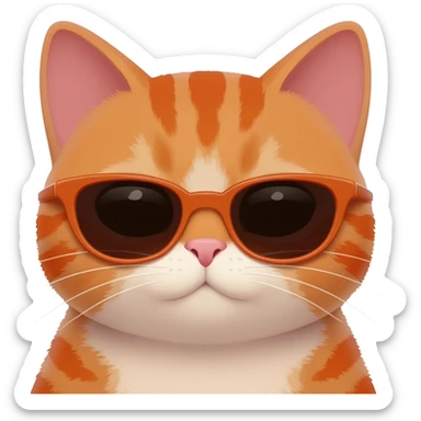 Cat wearing sunglasses on Mars sticker