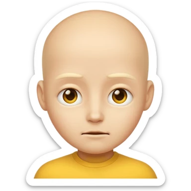 Human emoji with *NO* eyebrows staring into your soul  sticker