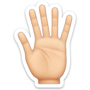 6 fingers hand sticker