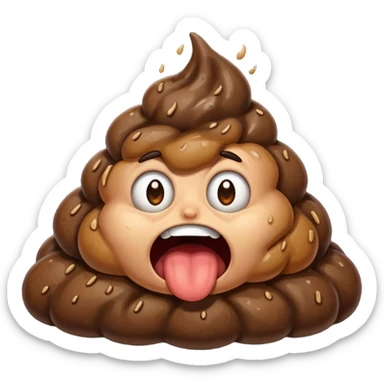 💩+😱 sticker