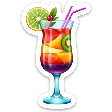 colorful cocktail sticker