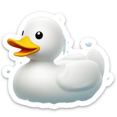 rubber duck in water sticker