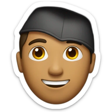 tan guy graduation sticker