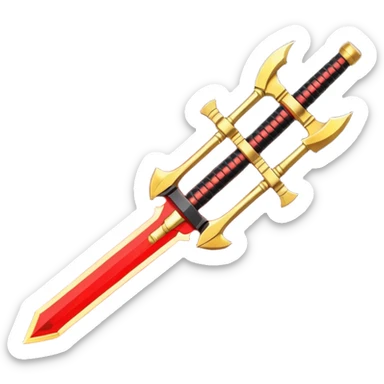 samurai themed space miner tool icon, futuristic mining tool inspired by katana, Japanese armor details, red black gold color palette, glowing energy accents, 3D cartoon, mobile game icon style, clean background, soft shadow, no text, no watermark

 sticker