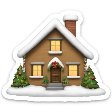 Christmas house sticker