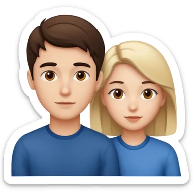 American boy Canadian girl  sticker