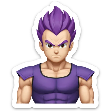 Vegeta ultra ego with purple hair sticker