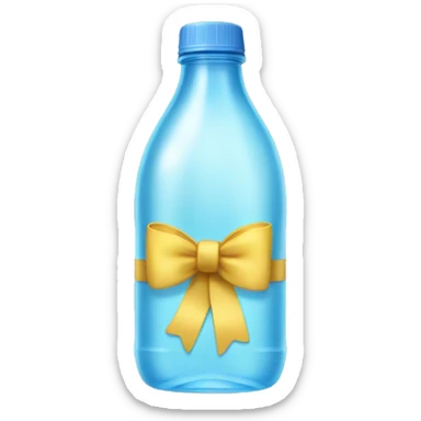 Bottle of Water with a bow sticker