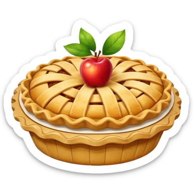 apple pie with a bow sticker