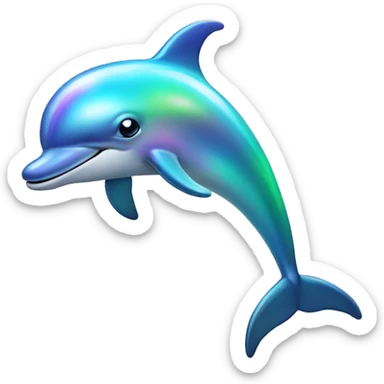 Iridescent dolphin sticker