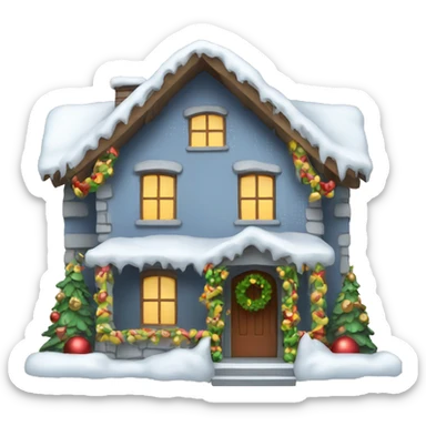 Christmas house sticker