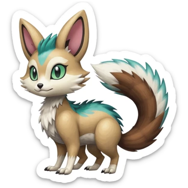 Meloetta-Vernid-Trico-Sergal-Furret-Pokémon-Fakémon-creature sticker
