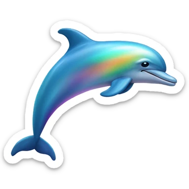 Dolphin rainbow sticker