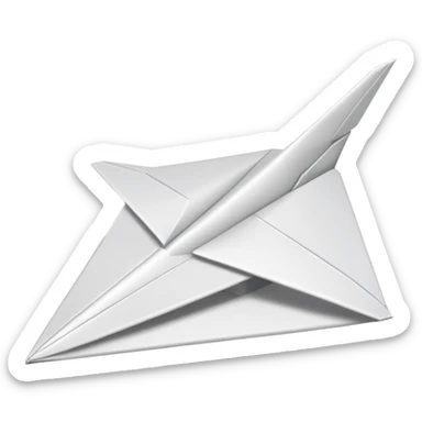 paper airplane sticker
