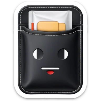 make an snus/nicotine pouce imoji of a black pouce  sticker