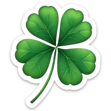 Five leaf clover in black clover sticker