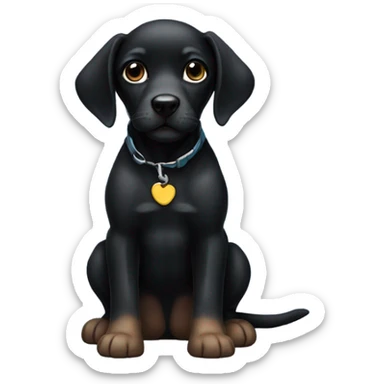 A black puppie sticker