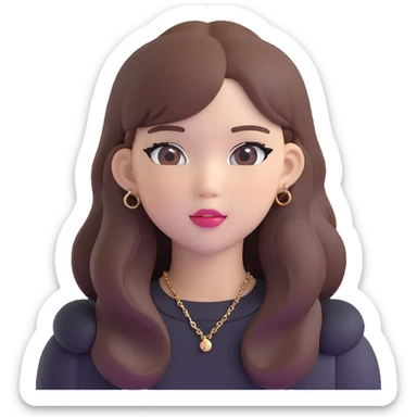 Jennie from BLACKPINK with brown hair sticker
