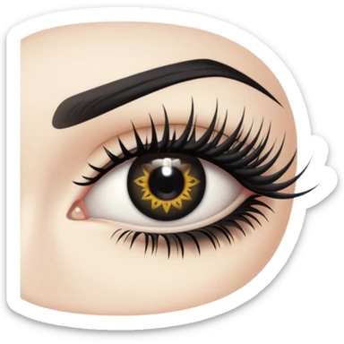 1 big pretty gothic female eye with long eyelashes  sticker