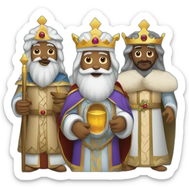 the three kings chritsmas sticker