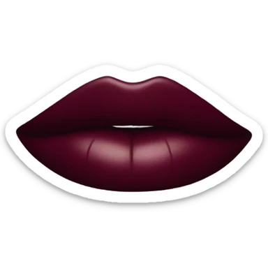 burgundy lipstick sticker