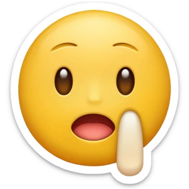 emoji mordiéndose un dedo  sticker