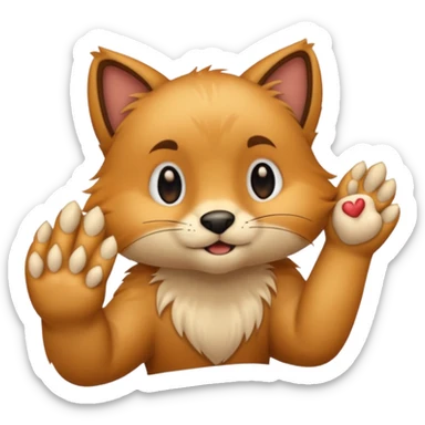 ⁠A twitching paw tapping or drumming against the screen. sticker