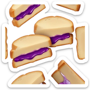 Peanut butter and jelly sandwich  sticker