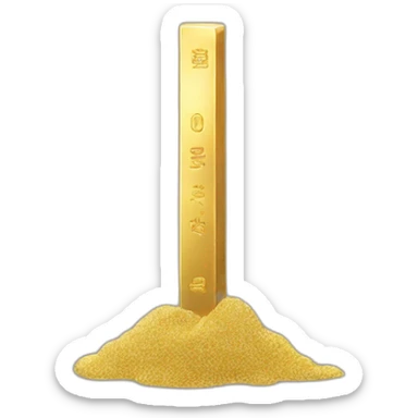 dust becoming gold bar sticker
