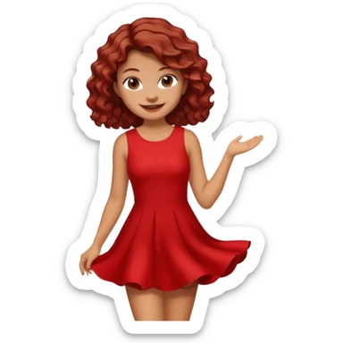 A Girl with hot short dress sticker