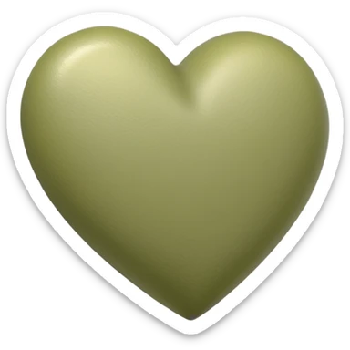 Pale olive aesthetic heart  sticker