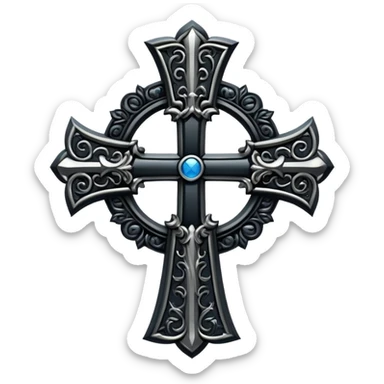 Gothic cross sticker
