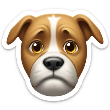 Dog frowning sticker