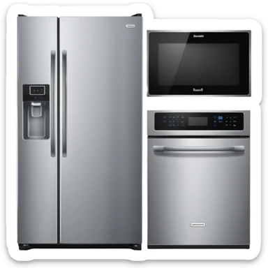 refrigerator, microwave, and dishwasher sticker