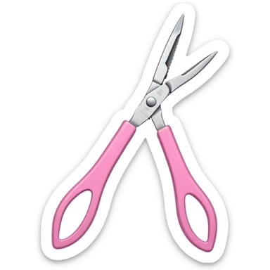 Pink cuticle nippers sticker