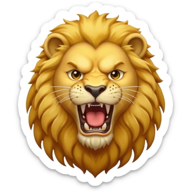exceeding and roaring lion sticker