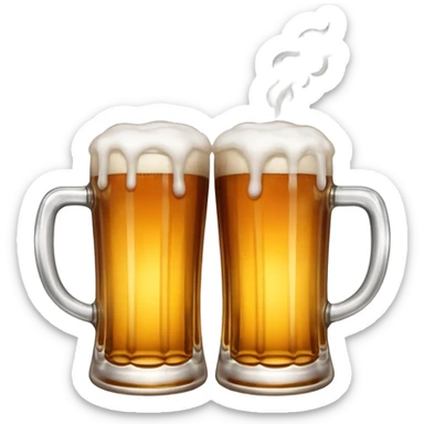 beer clink emoji combined with puff emoji sticker
