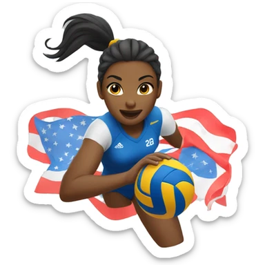 summer olympics girl volleyball sticker