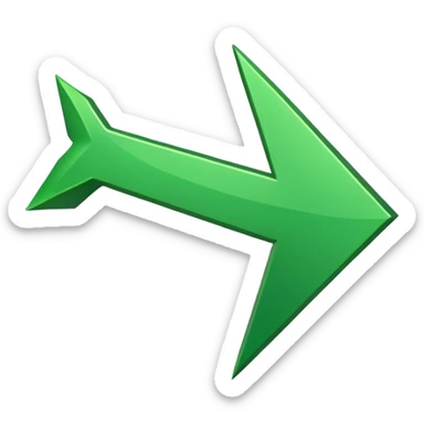 green arrow pointing up sticker
