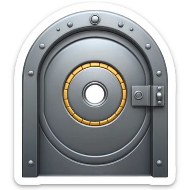 futuristic armored vault door sticker
