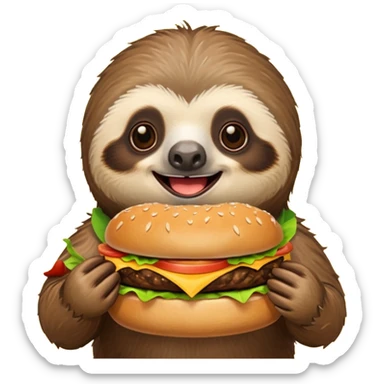 sloth eating mcdonald’s sticker