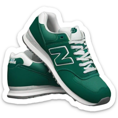 Dark green and white New Balance Shoe sticker