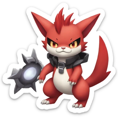  Kawaii Edgy Cool Beautiful Guilmon-Torracat-Zoroark full body sticker