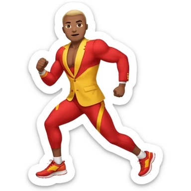 African American The Flash superhero in running pose sticker