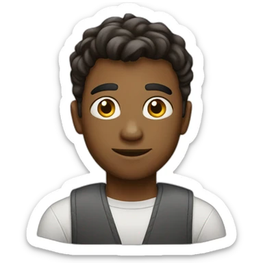 24 year old boy with new job sticker